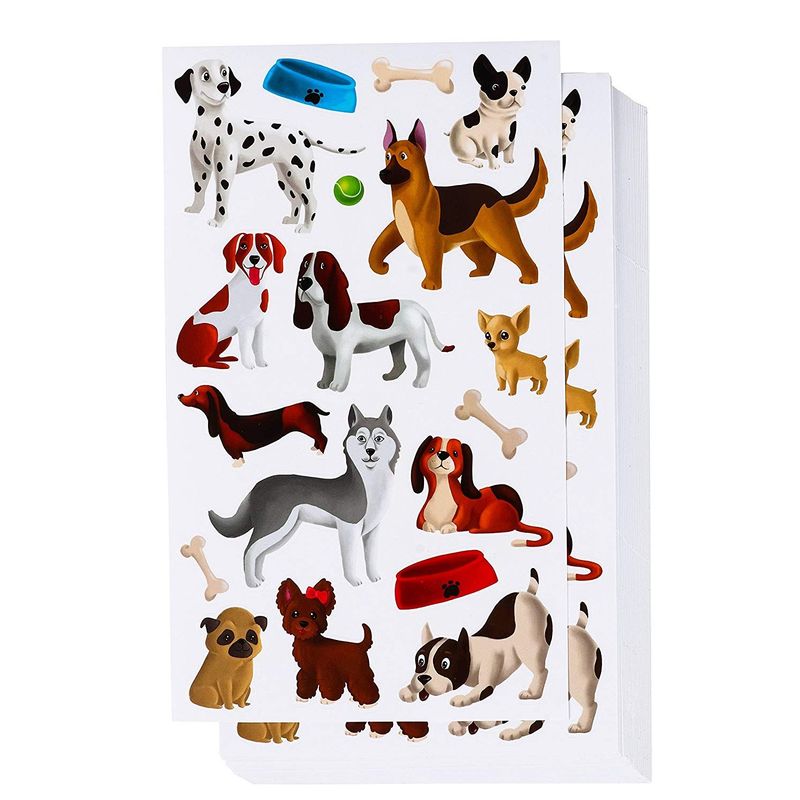 Dog Sticker Sheets (36 Sheets, 648 Pieces)