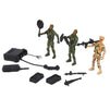 Blue Panda 300 Piece Army Action Figure Set, Military Toy Soldier Playset with Tanks, Planes, Flags, Battlefield Tools for Party and Display, Includes 8-3.5 Inches Figures with Flexible Joints