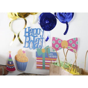 30-Count Swirl Decorations -Happy Bday Party Whirl Streamers - Happy Birthday Party Supplies, Hanging Decorations, Multiple Colors Designs, 35 to 38 inches in Length