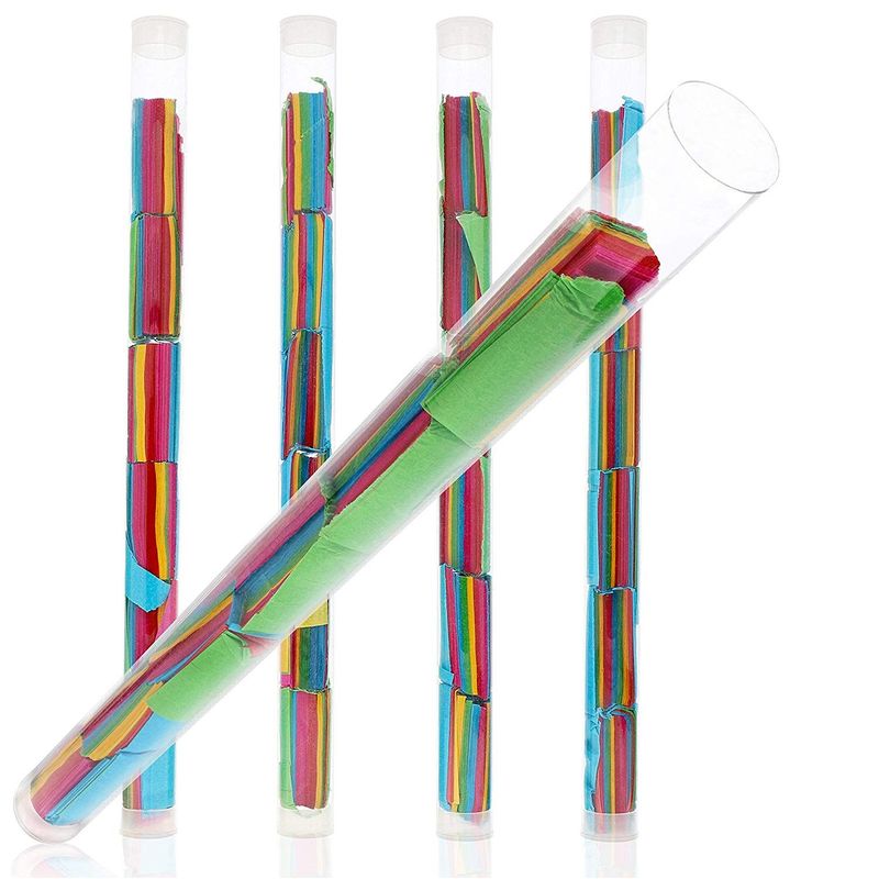 Paper Confetti Wands for Parties, Reusable Pack of 14 (Multicolored)