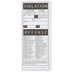 Blue Panda 100-Sheet Fake Parking Tickets - Ticket Prank, Gag Gifts Great for Pranks, Party Favors, 6 x 2.5 Inches