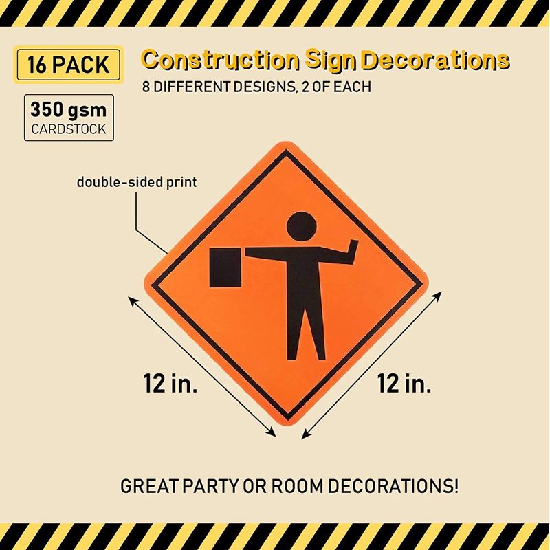 Printable Construction Signs For Kids Party