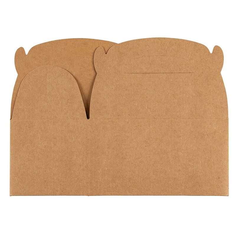 Treat Boxes - 24-Pack Paper Party Favor Boxes, Brown Kraft Goodie Boxes for Birthdays and Events, 2 Dozen Party Gable Boxes, 6 x 3.3 x 3.6 Inches