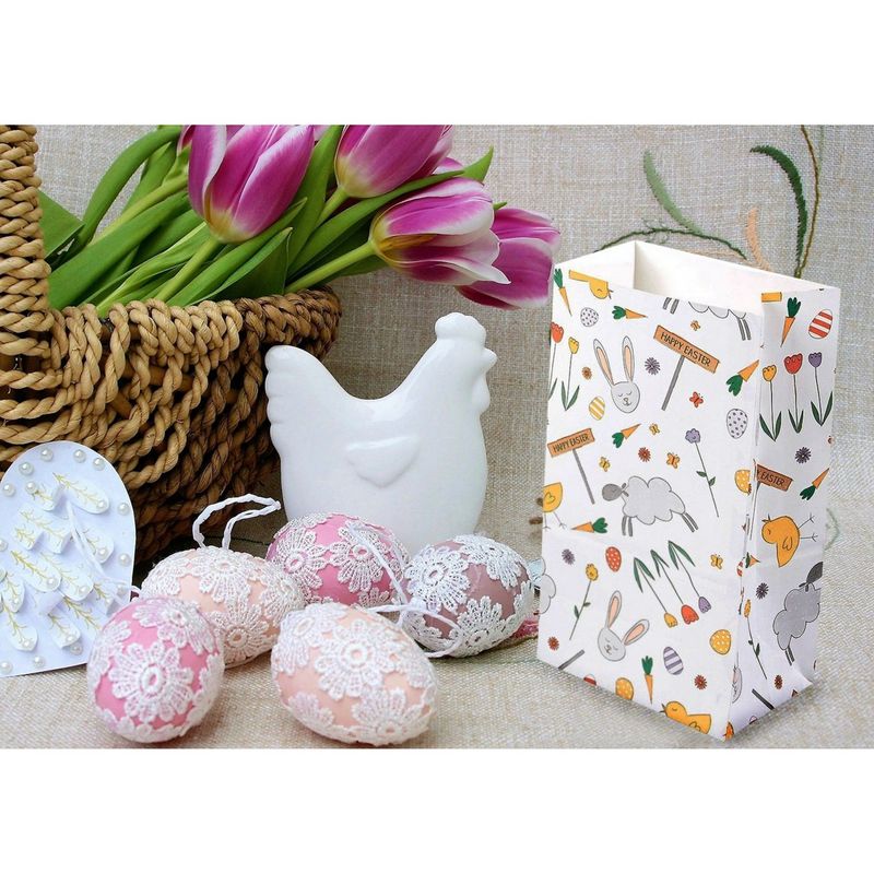 Easter Goody Bags for Candy, Bulk Pack Party Favor Set (5 x 9 x 3 In, 36 Pack)