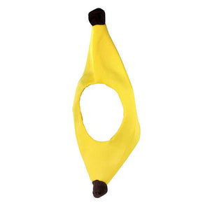 Banana Plush Costume Hat - Funny Head Cover Halloween Dress-Up Accessory, Men, Women, Teens Yellow