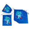 Drawstring Favor Bags for Shark Party (10 x 12 In, 12 Pack)