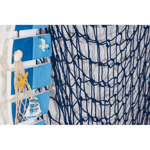 Fishing Net, Nautical Wall Decor (Blue, 79 x 60 In)