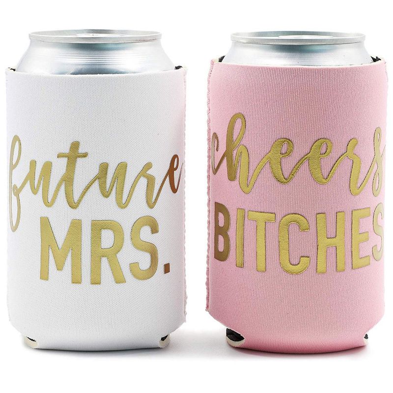 Blue Panda 12-Pack Cheers Bitches Bachelorette Party Beer Can Sleeves