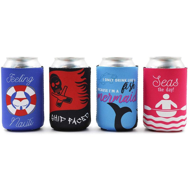 12-Pack Neoprene Can Cooler Sleeves for Soda, Soft Drinks, Beverages, Water  Bottles, Beer Covers for Beach, Summer Pool Party Supplies, Cruise Favors