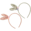 Bunny Ear Headbands for Girls, Rabbit Ear Headbands for Easter (2 Pack)