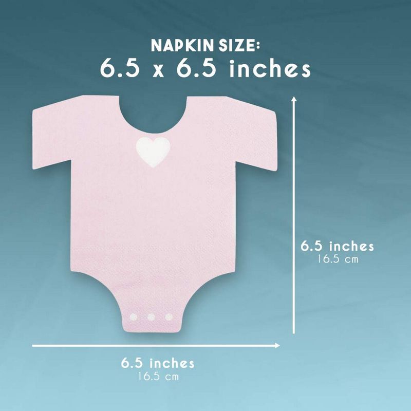 Baby Shower Pajama Theme Napkins (Pink, 50-Pack)