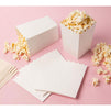 White Popcorn Boxes, Movie Night Decorations (3.3 x 5.5 x 3.5 In, 100-Pack)