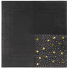 Gold Foil Starry Night Paper Napkins (5 x 5 Inches, 50 Pack)