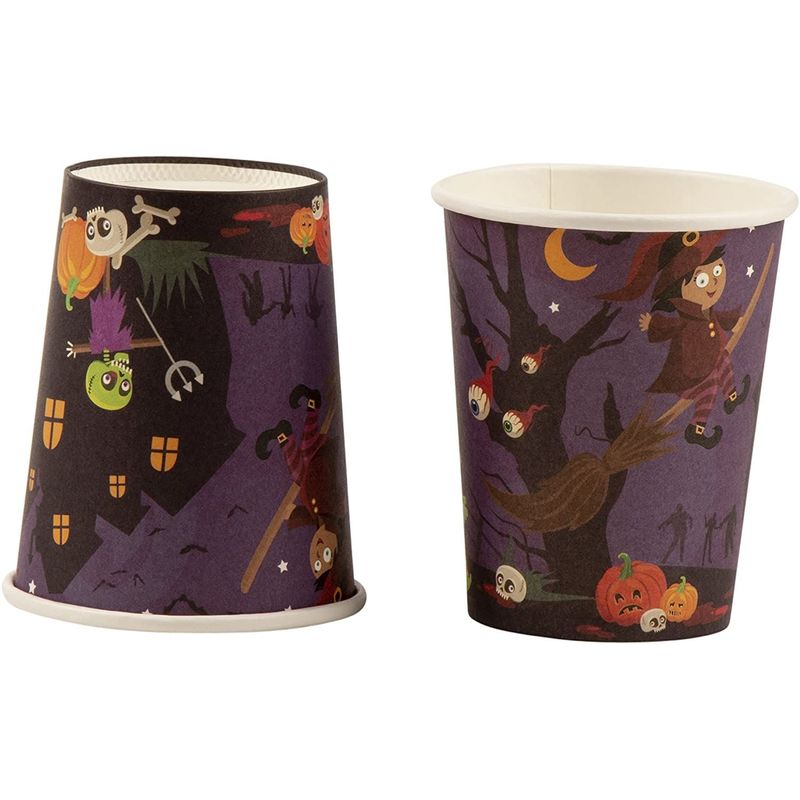 Spooky Halloween Party Bundle, Includes Plates, Napkins, Cups, and Cutlery (24 Guests,144 Pieces)