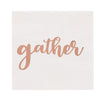 Gather White Paper Napkins for Thanksgiving Party (5 x 5 In, 50 Pack)