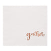 Gather White Paper Napkins for Thanksgiving Party (5 x 5 In, 50 Pack)