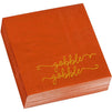 Orange Thanksgiving Paper Napkins for Autumn Party (5 x 5 In, 50 Pack)