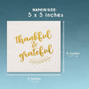 White Thanksgiving Paper Napkins for Fall Party (5 x 5 In, 50 Pack)
