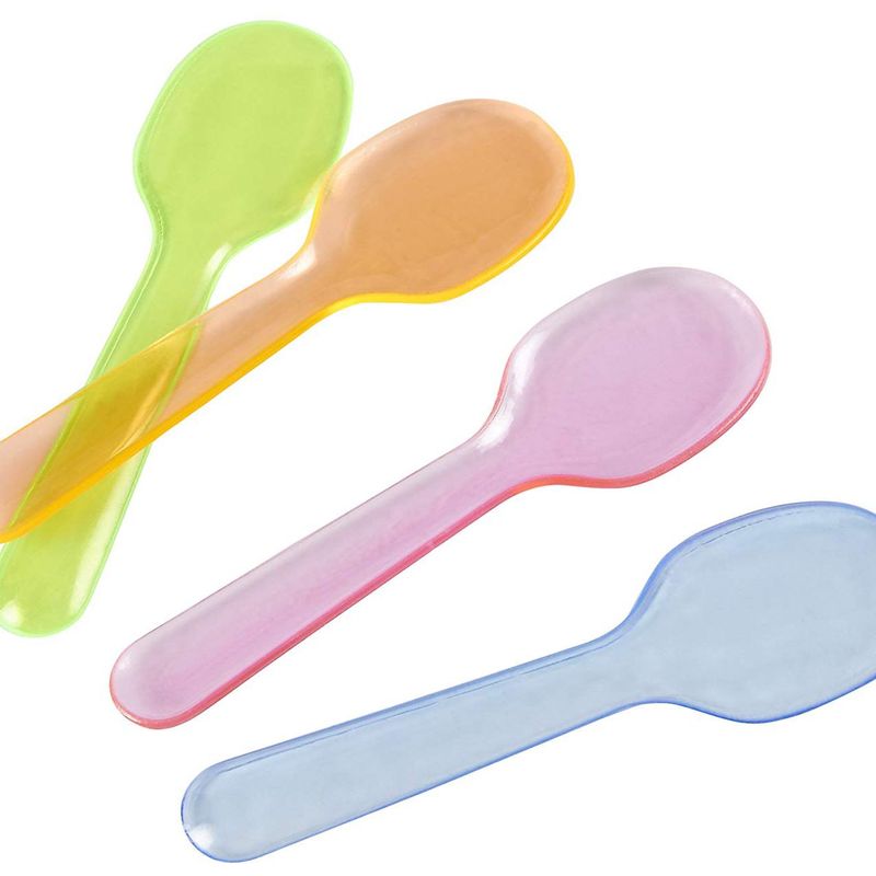 Extra Sturdy, BPA Free 100ct Plastic Tasting Spoons. Disposable Mini  Tasters for Sampling or Individual Portions of Ice Cream, and Appetizers.  Great for Food Trucks, Parties and Events Classic White 100