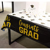 6 Pack Congrats Plastic Table Covers for Graduation Party Supplies (54 x 108 In)