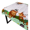 Woodland Animals Plastic Tablecloth for Birthday Party (54 x 108 In, 3 Pack)