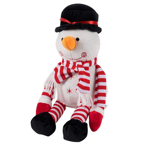 Snowman Plush Toy - Blizzard The Snowman Kids Soft Stuffed Toy, Fun Christmas Holiday Party Gifts for Girls and Boys, Festive Decoration, White, 7.7 x 7 Inches