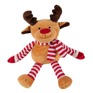 Reindeer Plush Toy - Blitzen The Reindeer Kids Soft Stuffed Animal, Fun Christmas Holiday Party Gifts for Girls and Boys, Festive Decoration, 12 x 3.2 Inches