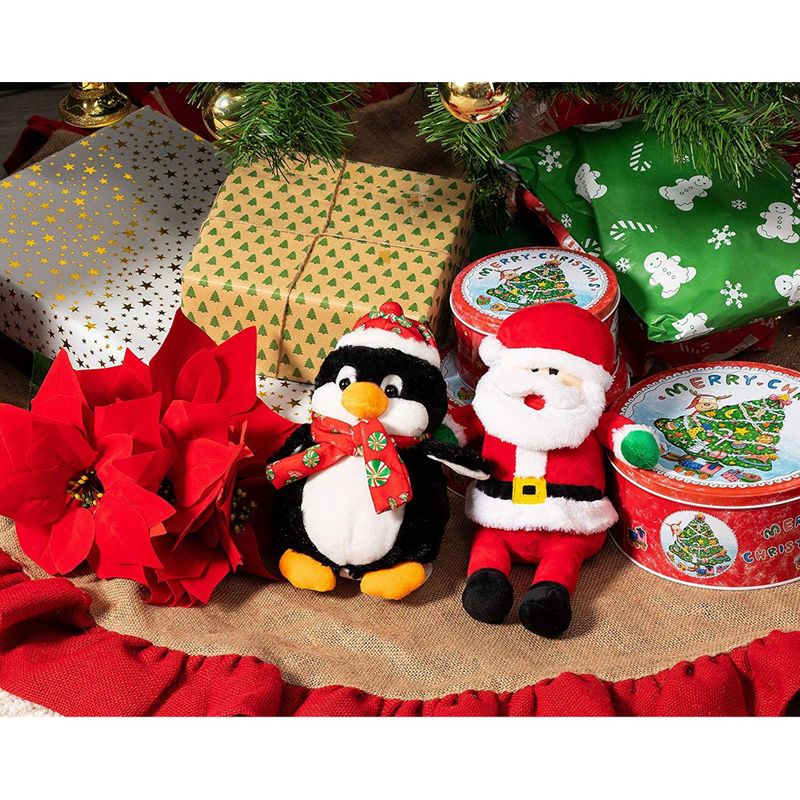 Cute Penguin Stuffed Animal - Puffy the Penguin Kids Soft Plush Toy, Fun Christmas Holiday Party Gifts for Girls and Boys, Festive Decoration, 6.5 x 4.2 x 8 Inches
