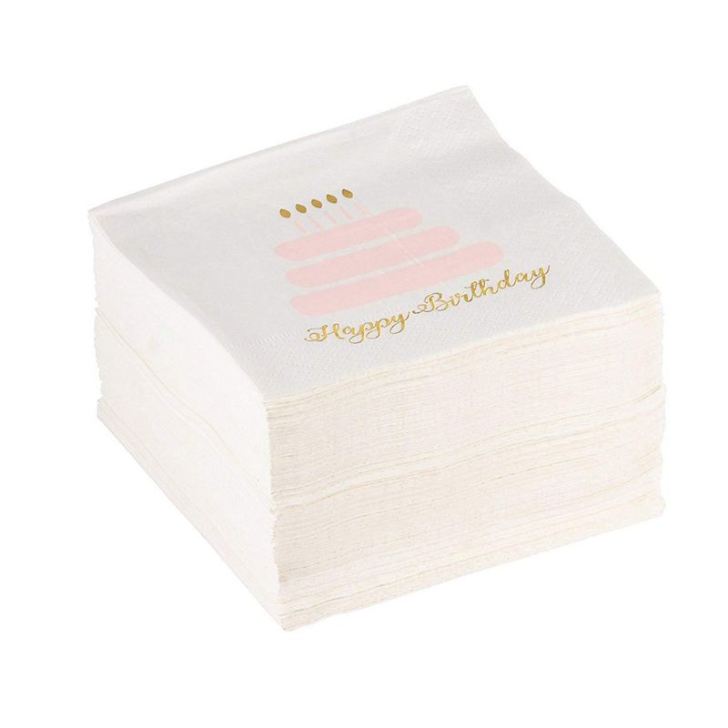 50 serviettes en papier - Or - Happy Family