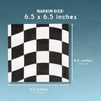 Checkered Flag Paper Napkins for Race Car Birthday Party (6.5 x 6.5 In, 150 Pack)