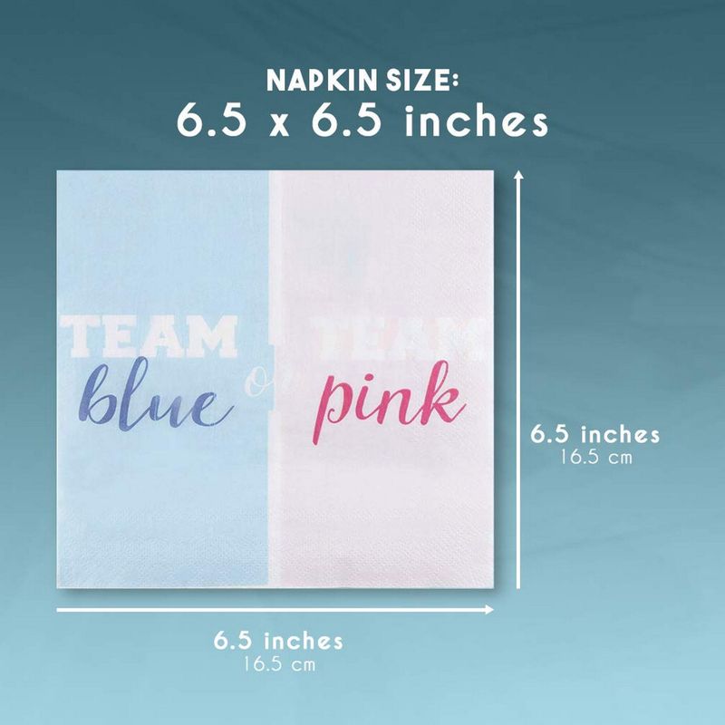 Gender Reveal Party Supplies, Luncheon Napkins (6.5 x 6.5 In, 150 Pack)