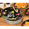 80 Pack of Paper Plates for 80’s Party Decorations (9 Inches)