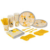 Bumble Bee Party Bundle, Includes Plates, Napkins, Cups, and Cutlery (24 Guests,144 Pieces)