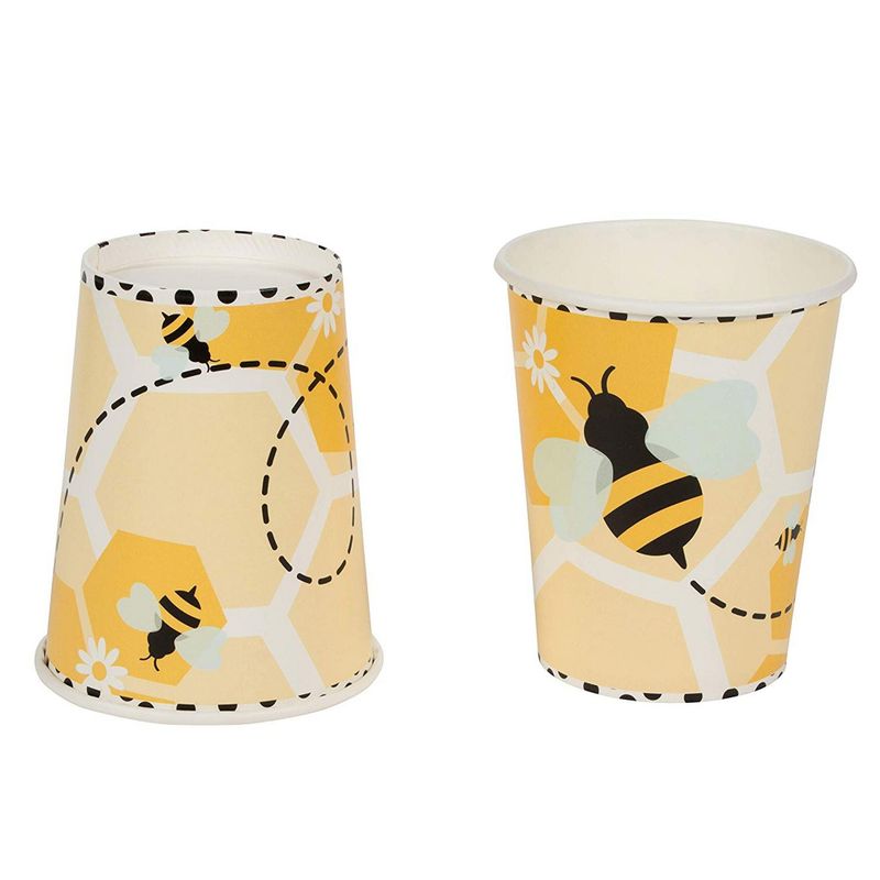 Bumble Bee Party Bundle, Includes Plates, Napkins, Cups, and Cutlery (24 Guests,144 Pieces)