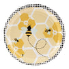 Disposable Plates - 80-Count Paper Plates, Bumble Bee Party Supplies for Appetizer, Lunch, Dinner, and Dessert, Kids Birthdays, 9 x 9 Inches