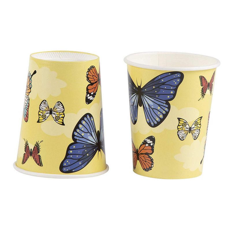 Butterfly Party Supplies – Serves 24 – Includes Plates, Knives, Spoons, Forks, Cups and Napkins. Perfect Birthday Party Pack for Girls Themed Parties, Butterfly Pattern