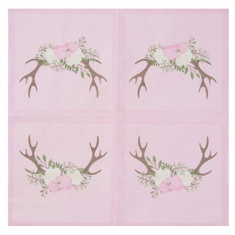 Baby Shower Party Supplies, Pink Paper Napkins (6.5 x 6.5 In, 150 Pack)