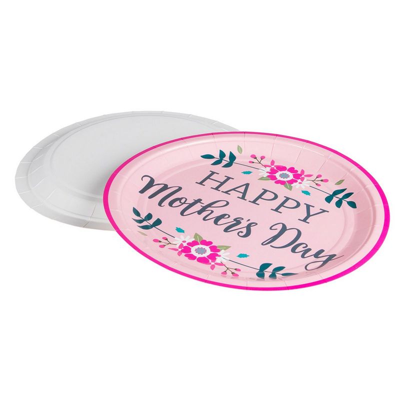 Happy Mother’s Day Dinnerware Plates, Cutlery, Cups, Napkins (Serves 24, 144 Pieces)