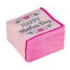 Happy Mother’s Day Paper Napkins, Floral Party Supplies (5 In, Pink, 150 Pack)