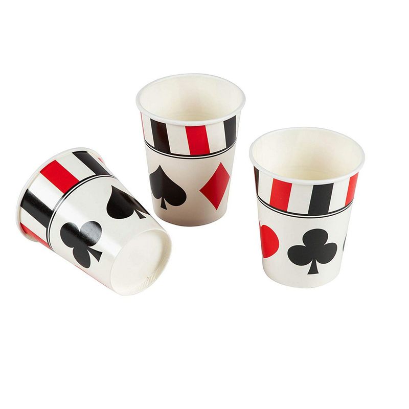 Casino Party Bundle, Includes Plates, Napkins, Cups, and Cutlery (24 Guests,144 Pieces)