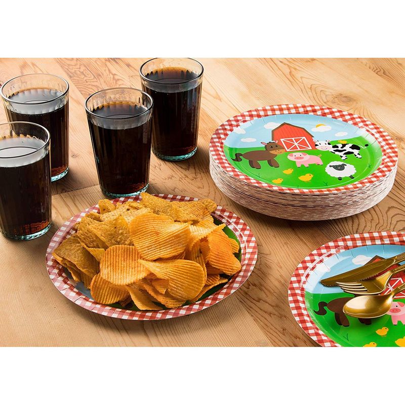 Farm Birthday Party Supplies, Farmhouse Plates (9 in., 80 Pack)