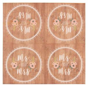 Mr. and Mrs. Paper Napkins for Weddings, (6.5 x 6.5 In, 150 Pack)