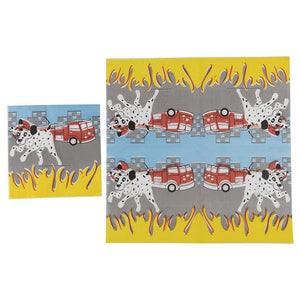 Firetruck Birthday Party Decorations, Paper Plates, Napkins, Cups and Plastic Cutlery (Serves 24, 144 Pieces)