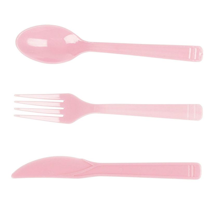 Disposable Dinnerware Set - Serves 24 - Ombre Party Supplies for Kids Birthdays, Bridal Showers, Includes Plastic Knives, Spoons, Forks, Paper Plates, Napkins, Cups