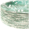 Blue Panda Tropical Paper Party Plates, 9 Inches (80 Count), Green Palm Leaves