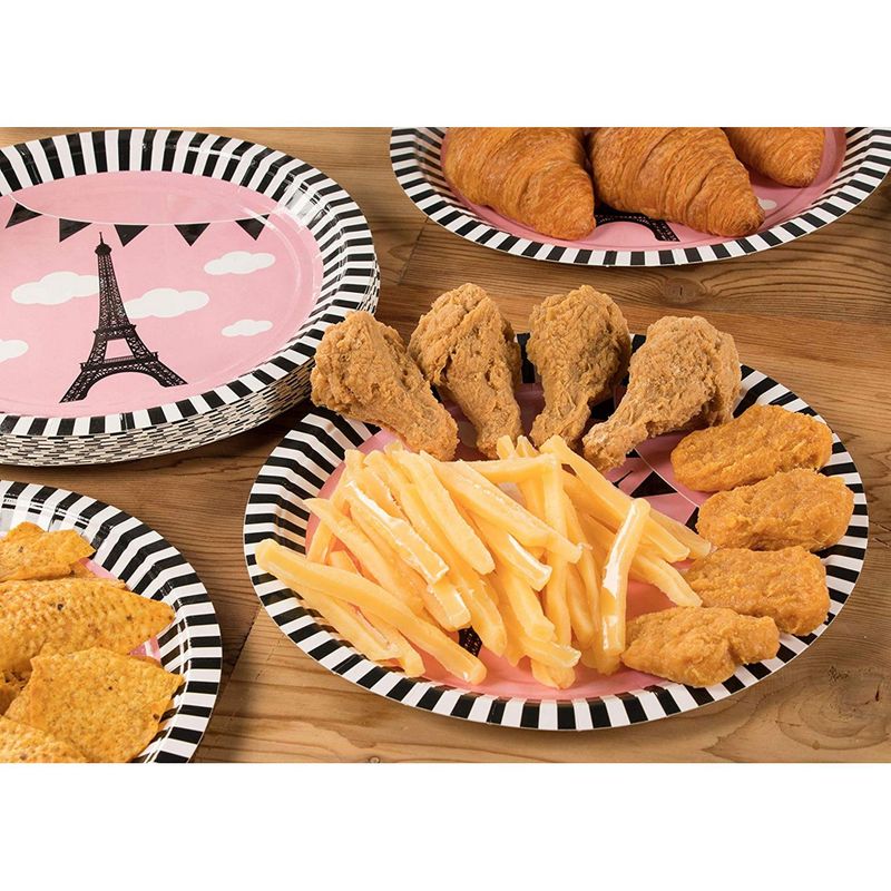Parisian Party Bundle, Includes Plates, Napkins, Cups, and Cutlery (24 Guests,144 Pieces)