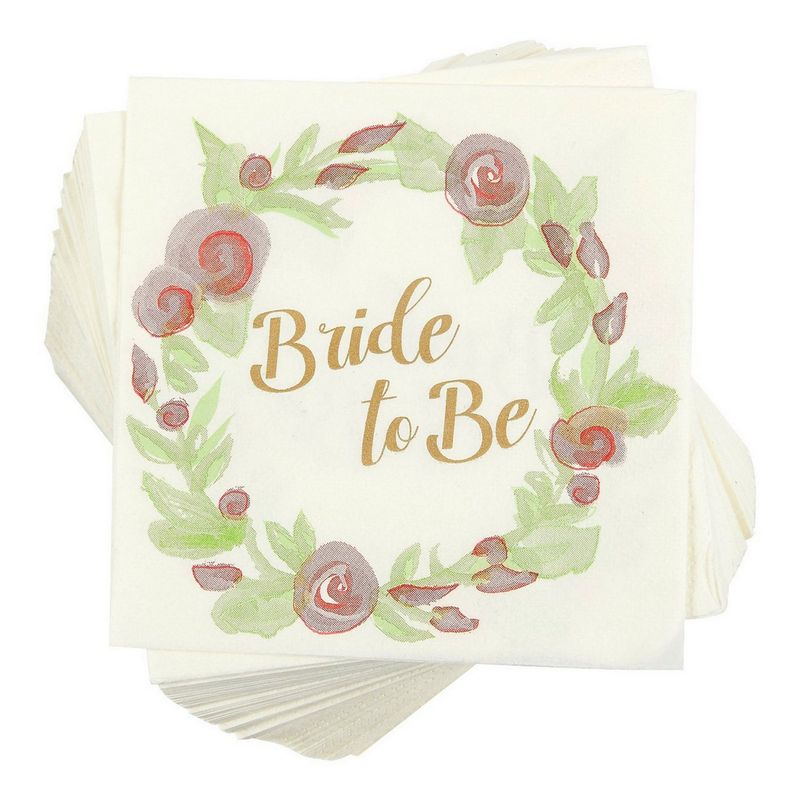 Bride To Be Party Supplies, Bachelorette Paper Napkins (5 x 5 In, 100 Pack)