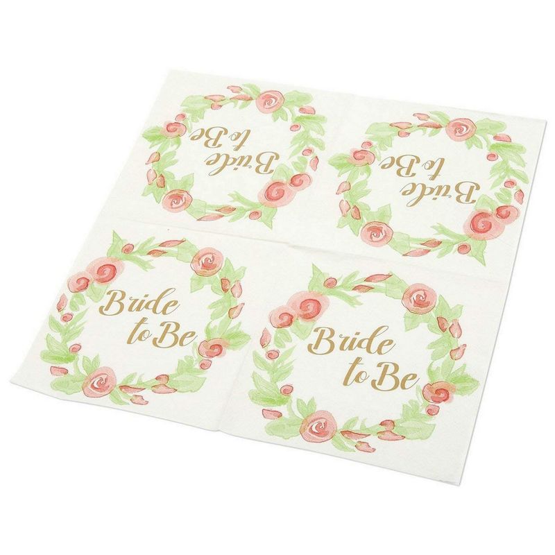 Bride To Be Party Supplies, Bachelorette Paper Napkins (5 x 5 In, 100 Pack)