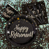 Retirement Party Bundle, Includes Plates, Napkins, Cups, and Cutlery (24 Guests,144 Pieces)