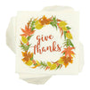 Give Thanks White Paper Napkins for Thanksgiving Party (5 x 5 In, 100 Pack)
